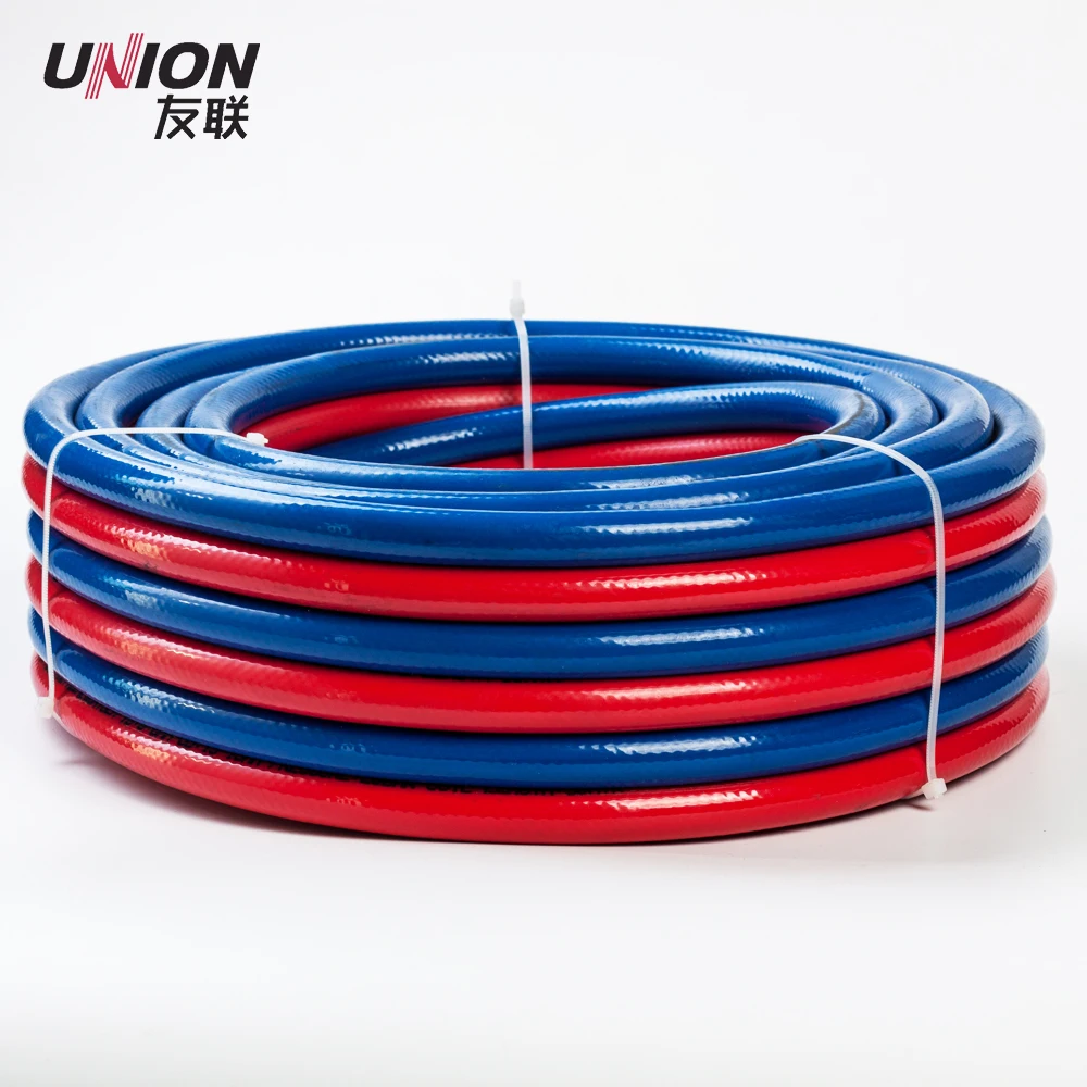 High working pressure pvc oxygen acetylene pipe air hose pvc double pipe high pressure hose