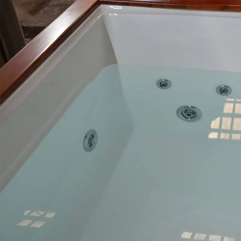 HS-B283 Double whirlpool Tubs/ Wooden Frame Bathtub/ whirlpool 180x150