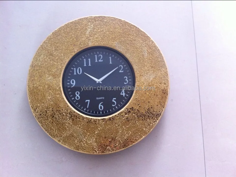 High Quality Mirror Silver Mosaic Wall Clock Decorative Outdoor Clock