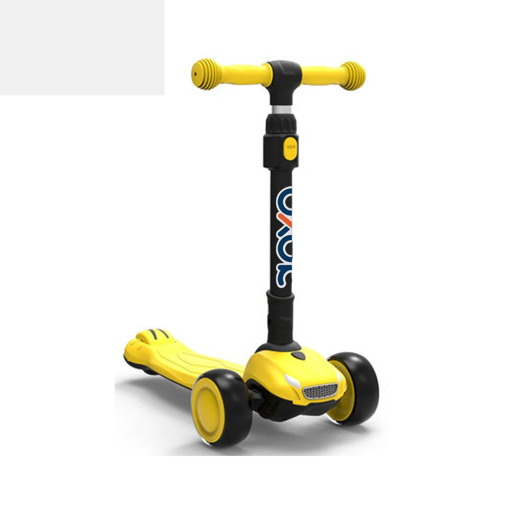 Китайская Фабрика складной три/3 колесный Детский самокат Скутер со светодиодной подсветкой