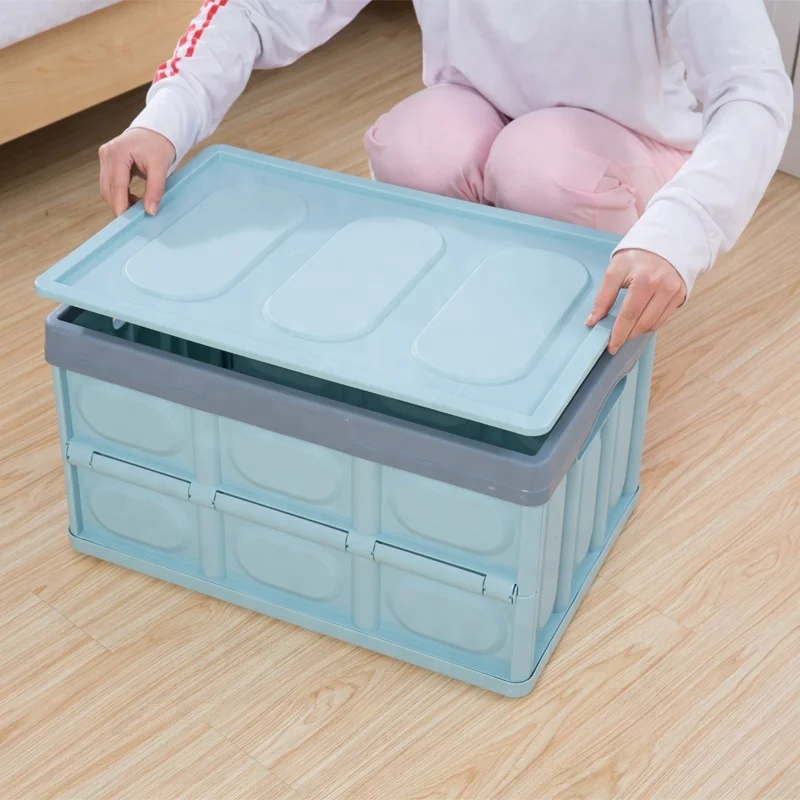 Plastic Storage Box Strong Coloured Collapsible Folding 200l 150l Storage Boxes & Bins Foldable Rectangle Customized Logo Carton