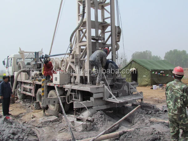 BZC600CLCA in Huabei Oilfield drilling construction site drill rig rotary down the hole rig 600m hole depth 500mm hole diamter