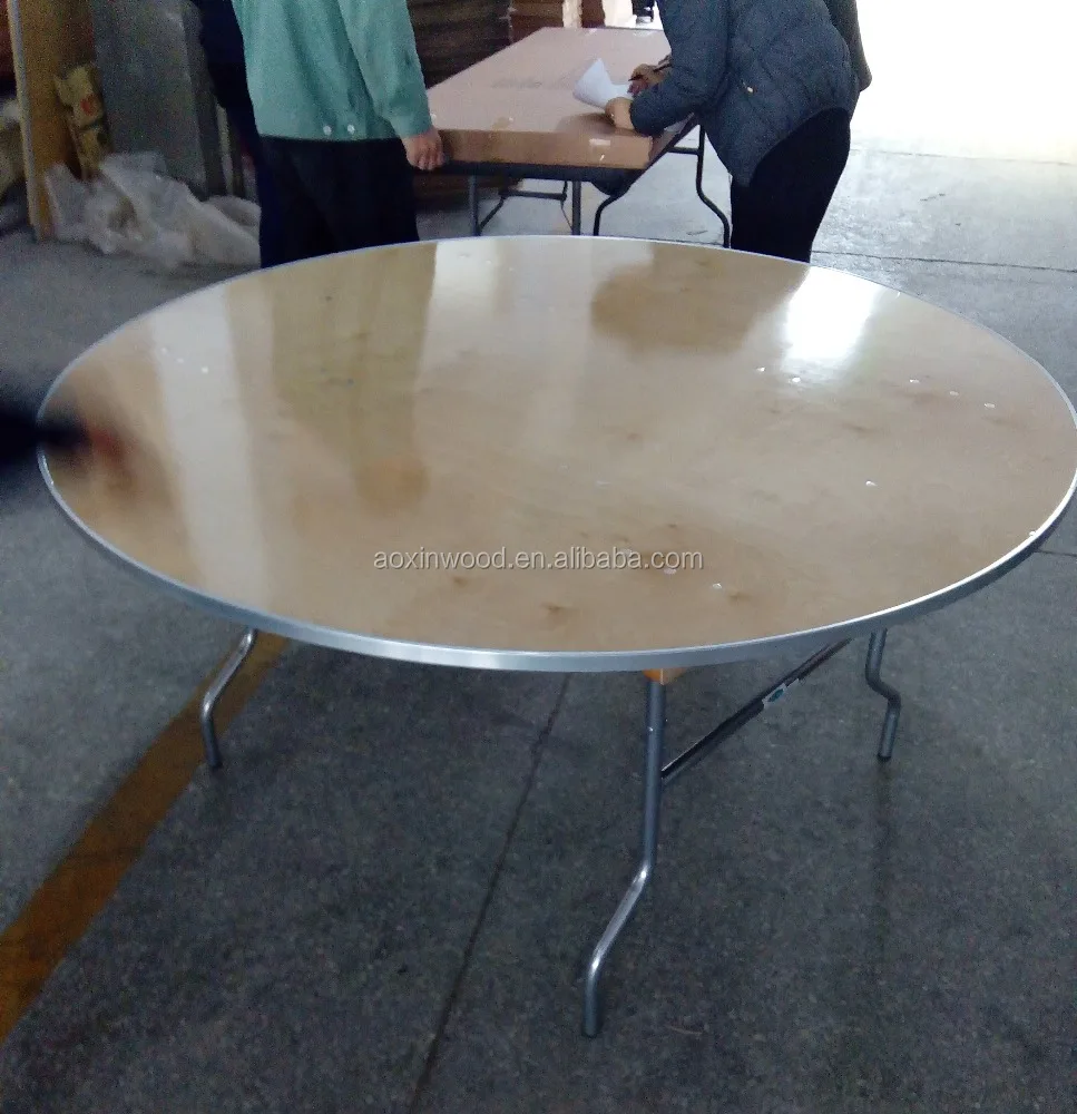 Round Plywood Folding Events Dining Table