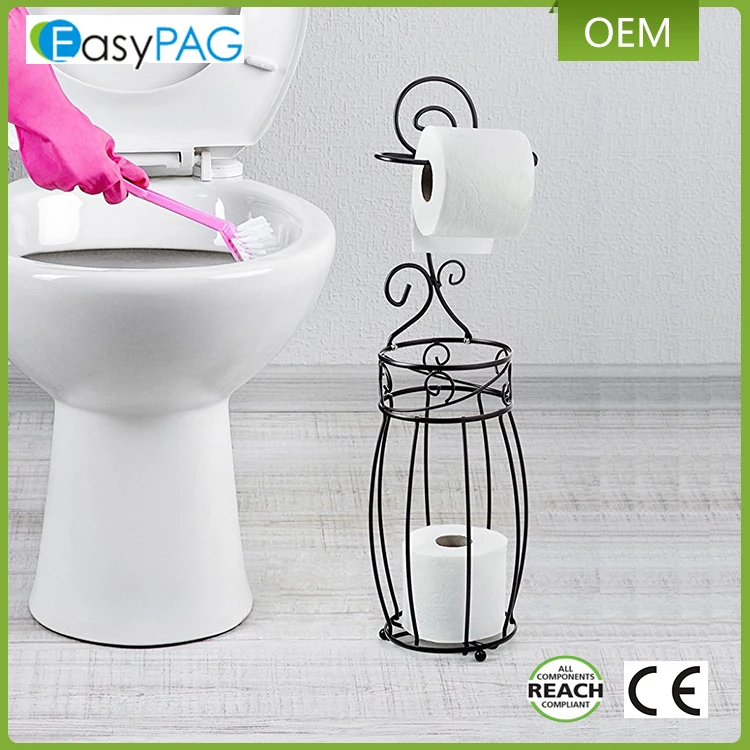 EasyPAG factory supply metal lacquer toilet paper holder stand