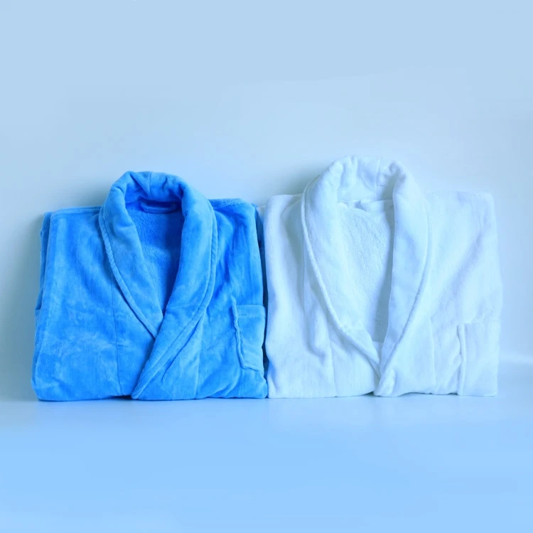 Hotel White Women Kimono Bathrobe /Spa Bath Robe Sleepwear/ Pure Cotton Bath Robes