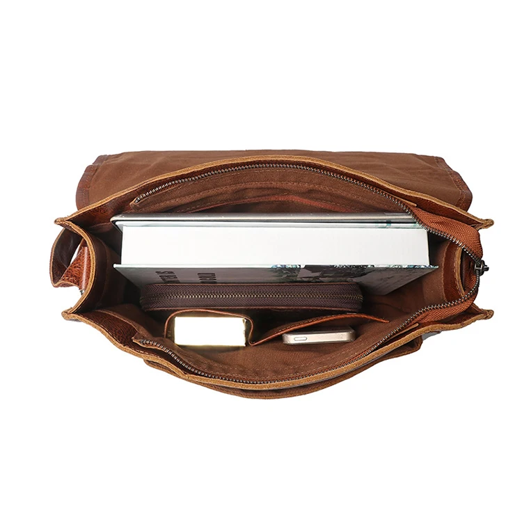 
Hot sale shoulder men genuine leather crossbody messenger 