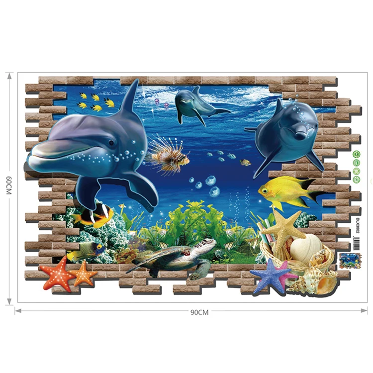
home decoration 3d sticker mural removable wall decals for kids wall transparent sticker 