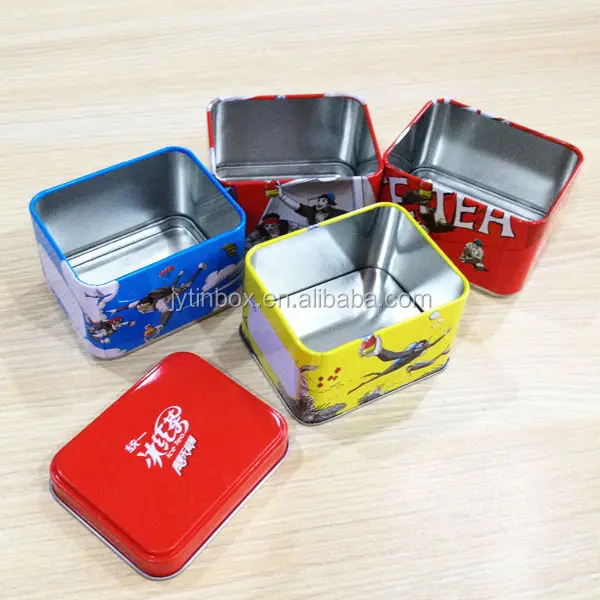 Custom printed metal 3 stacking storage tin box/can wholesale