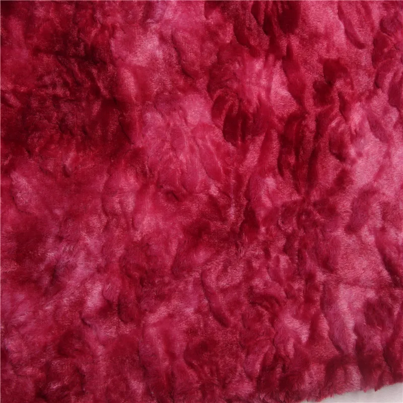 SGS Approved Red Printing Super Soft Touch Durable PV Plush Fleece Blanket Fabric