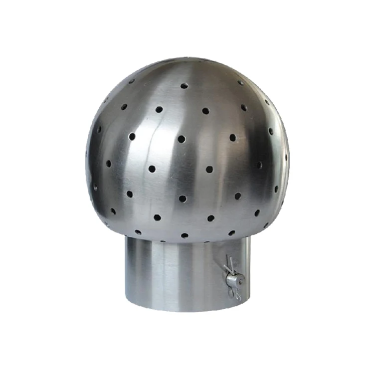 New Stainless Steel Rotary Spray Ball with NPT Female Connection 360 Degree Pattern Ultrasonic Transducer CIP Tank Cleaning Ball