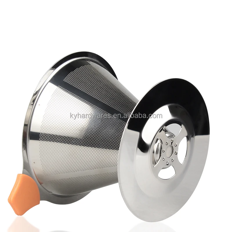Stainless Steel Pour Over Coffee Filter Paper-less Filter