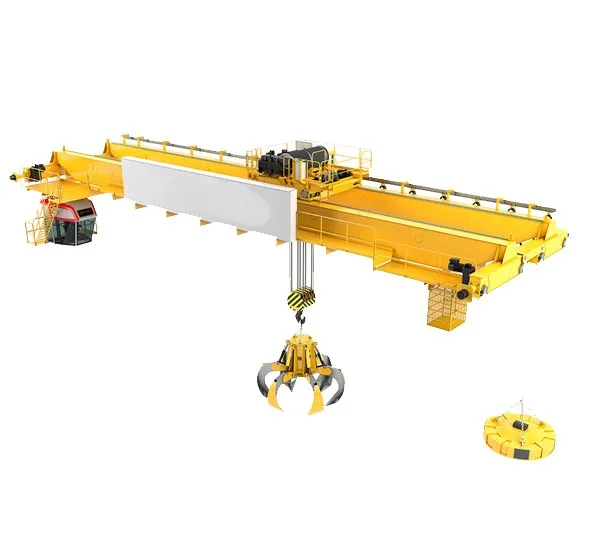 45T Double girder overhead crane used for steel scrap