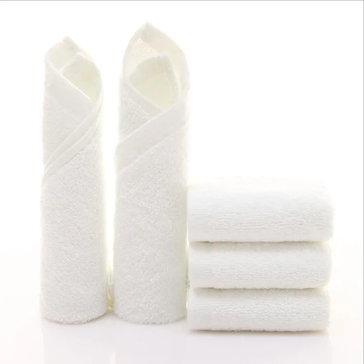 Белое 100% хлопковое горячее одноразовое полотенце для лица спа