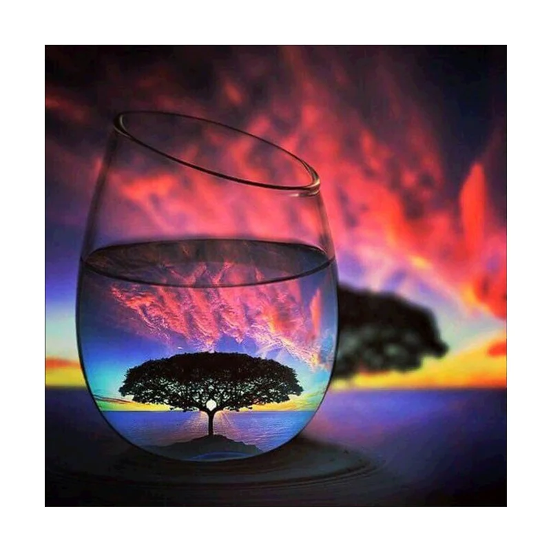 DIY Glass Landscape Diamond Painting