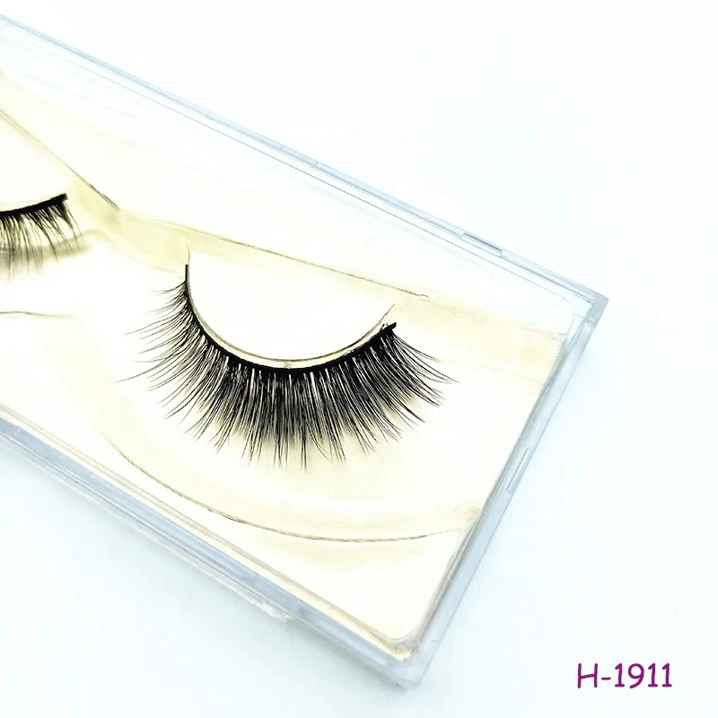 Premium 3D silk lashes synthetic 5D faux mink fur eyelashes unique  winged eyelash H-1911