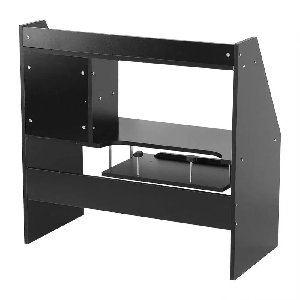 Gaming Laptop Desk Wooden Table PC Computer Table With Keyboard Tray And Storage Shelves For Bed