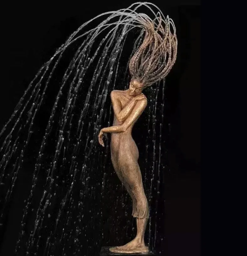
Outdoor Garden Water Fountain Beautiful Life Size Ballet Dancer Sculpture 