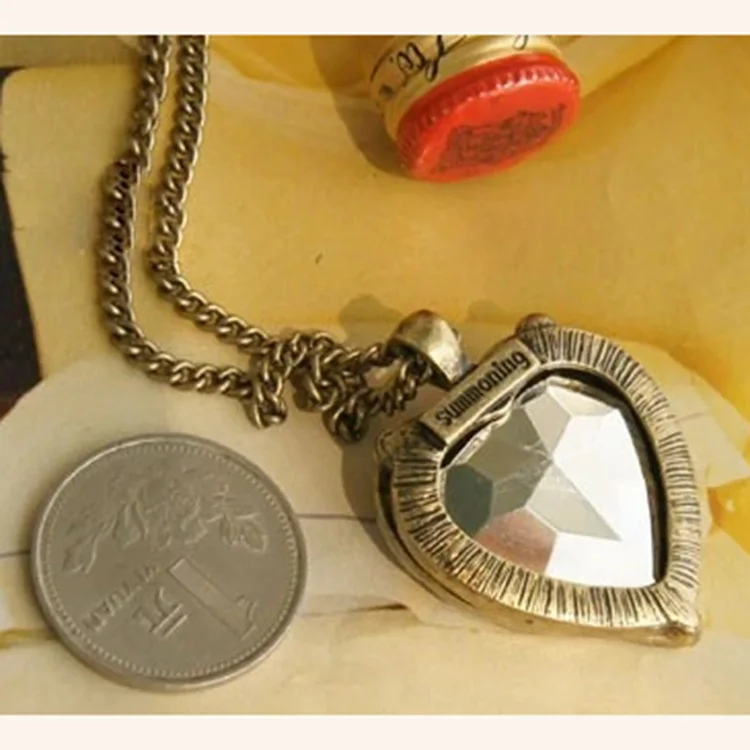 Fashion Jewelry Manufacturers Red Diamond Wings Heart Locket Necklace Love Pendant