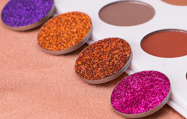 Дешевые макияж Косметические мерцание матовая 10 видов цветов Магнитный Пигмент палитра теней для век