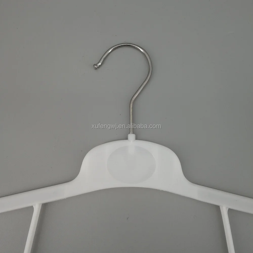 Custom cheap pocket key plastic hanger and slim recycled plastic hangers non flocked