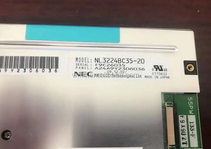 Original 320x240 33 pins 5.5 inch TFT LCD Panel Display NL3224BC35-20