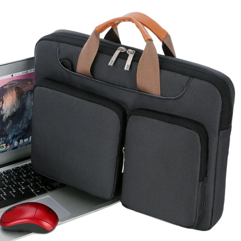 Wholesale Custom 14 Inch  Protective Laptop Shoulder Bag Sleeve Case With Water Repellent And Soft Lining