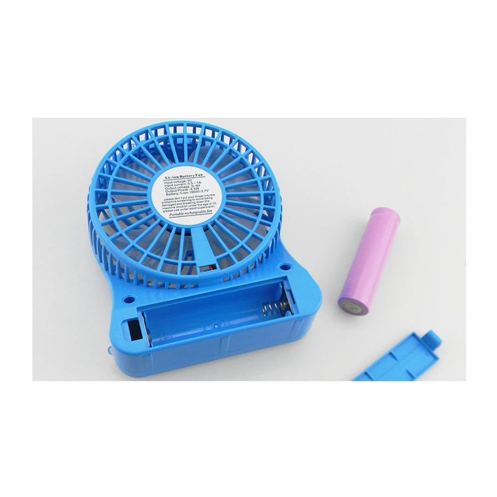 2018 Trending Portable Flexible Electrical Hand Fan 3 Speed Mini Portable Handheld Rechargeable Fan With LED Light For outdoor