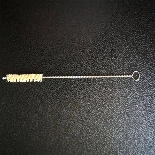 Eco-friendly sisal hemp cleaning tube brush for bamboo drinking straws