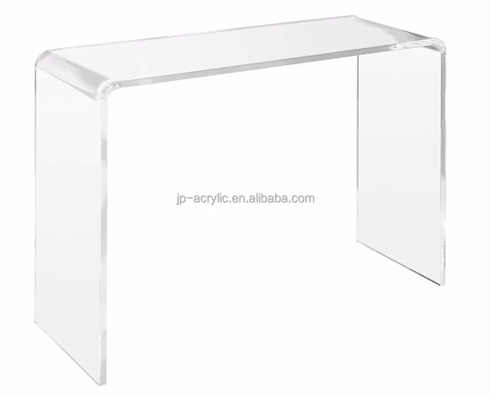 
Handcrafted of Premium Polished Lucite Crystal Couch or Hall Tables Clear Acrylic Console Table 