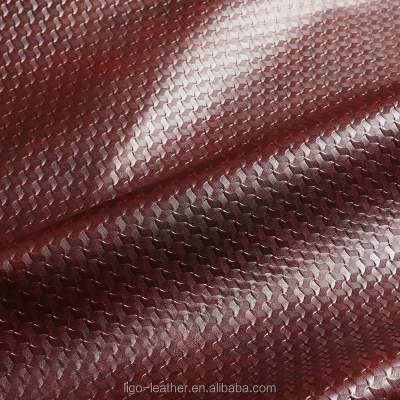 
Eco-friendly genuine leather cow hides with 3D embossed pattern real leather for upholstery decoration 