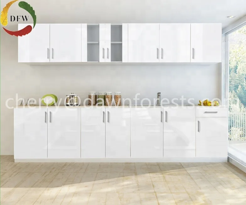 
High Gloss Modern Kitchen Cabinets Unit Base Wall Cupboards Doors Lacquer Kitchen Cabinets 