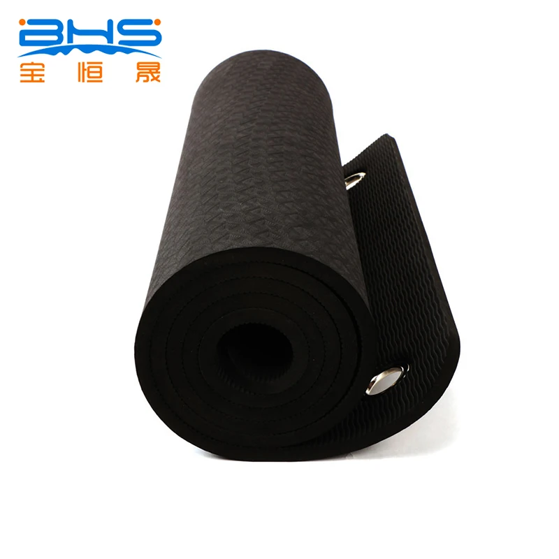 
Perforated anti-slip grommets hanging yoga mat with holes 
