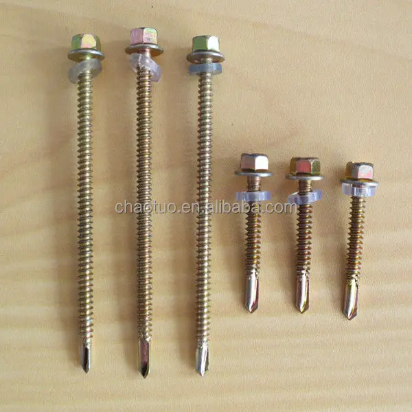 Самосверлильный винт с шестигранной головкой и ПВХ шайбой