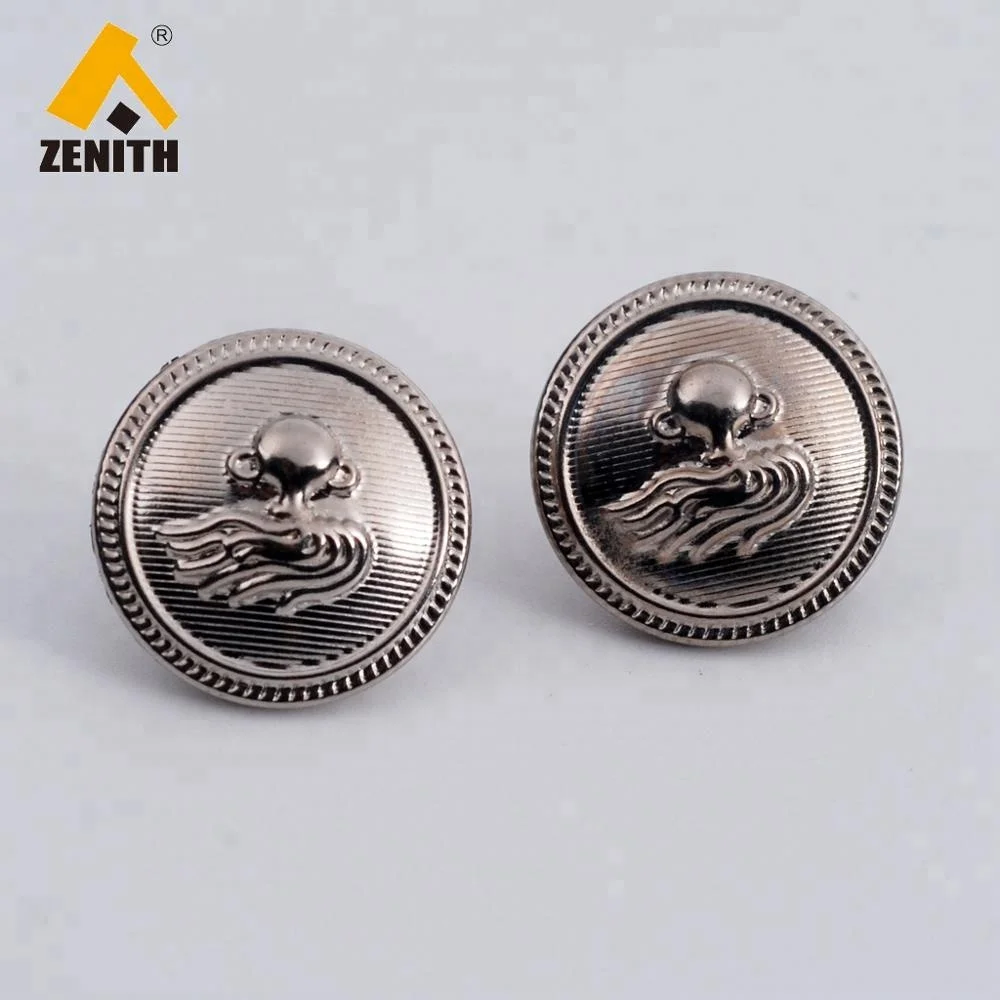 Custom Logo Loop Sewing Brass Shank Button Shank Gold Sewing Button for Coat BM10225