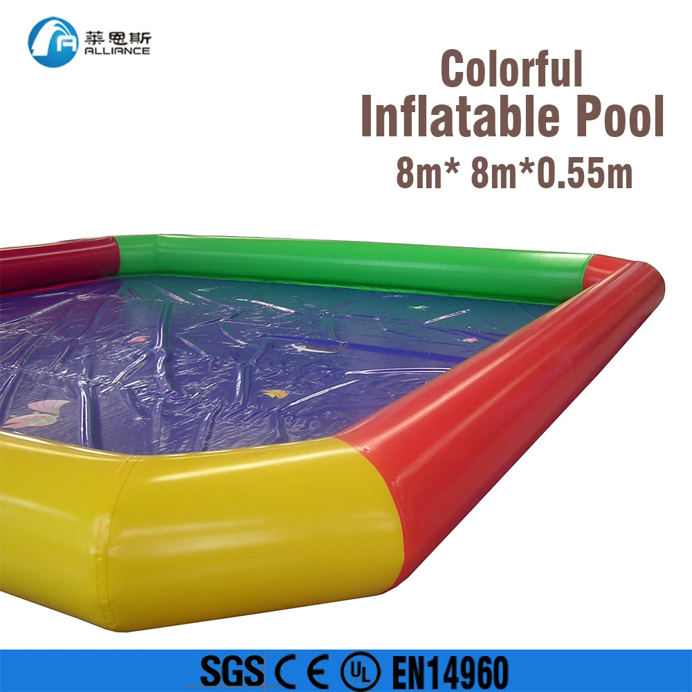 Inflatable wading pool for water games, colorful inflatable water pool, inflatable swimming pool for sale
