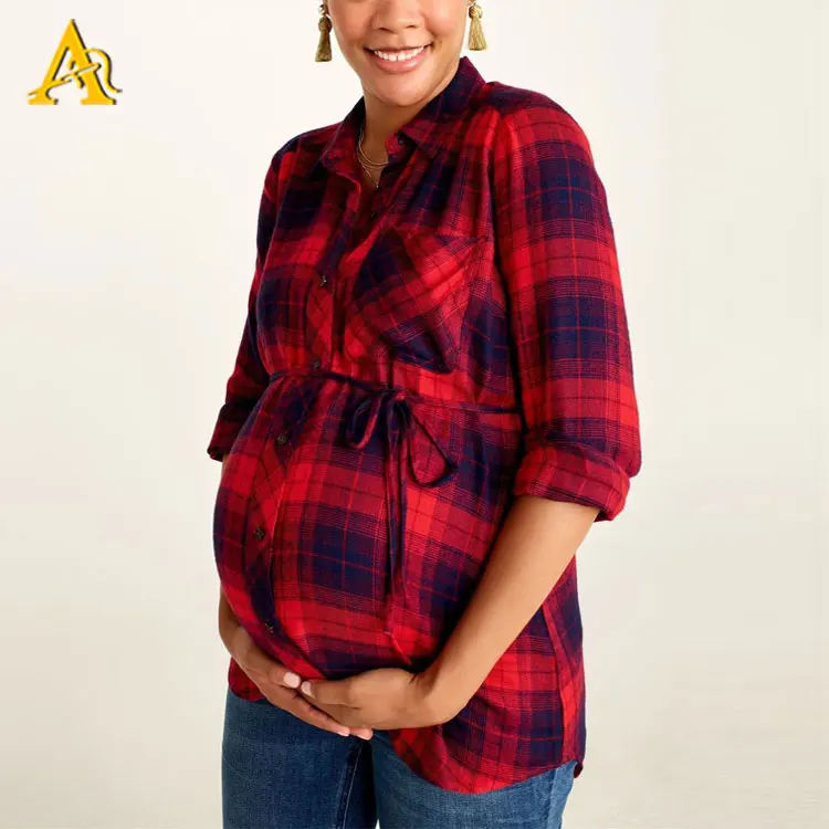 
Wholesale Maternity Clothing with Button Front Maternity Tops Wear 