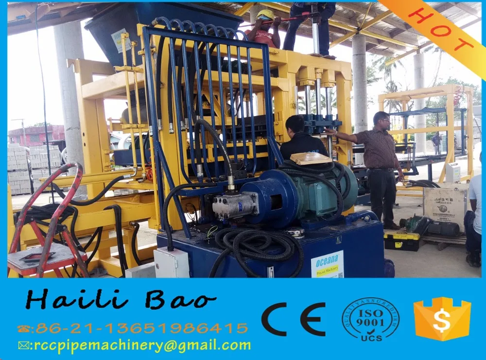 QT8-15 hydraulic press machine for making lego brick ecological