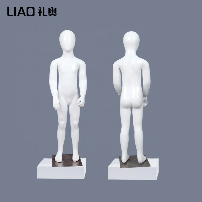 
girl and boy Egg head children full body mannequin with stand 
