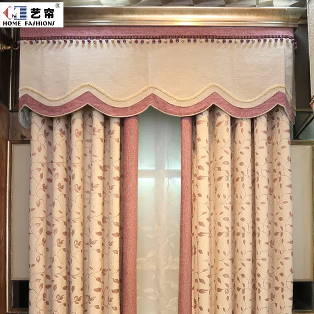 Chenille Curtain Fabric With Pattern Luxury Turkish Style Blackout Curtains For The Living Room