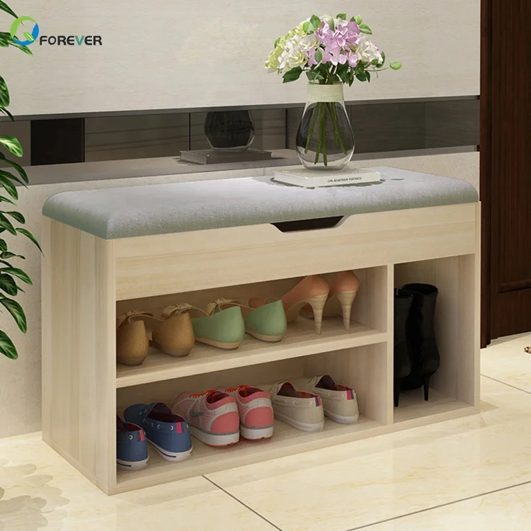 Wood Fabric Sofa Change Shoes Storage Storage Household Shoe Cabinet