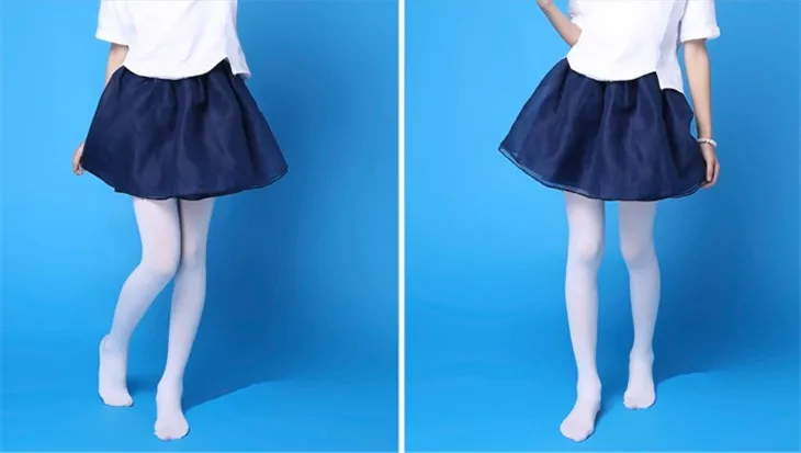 Оптовая продажа Детские нейлоновые танцевальные балетные колготки BT00006 из спандекса белого и черного цвета