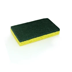 Heavy duty kitchen scrub clean cellulose sponge with nylon scourer