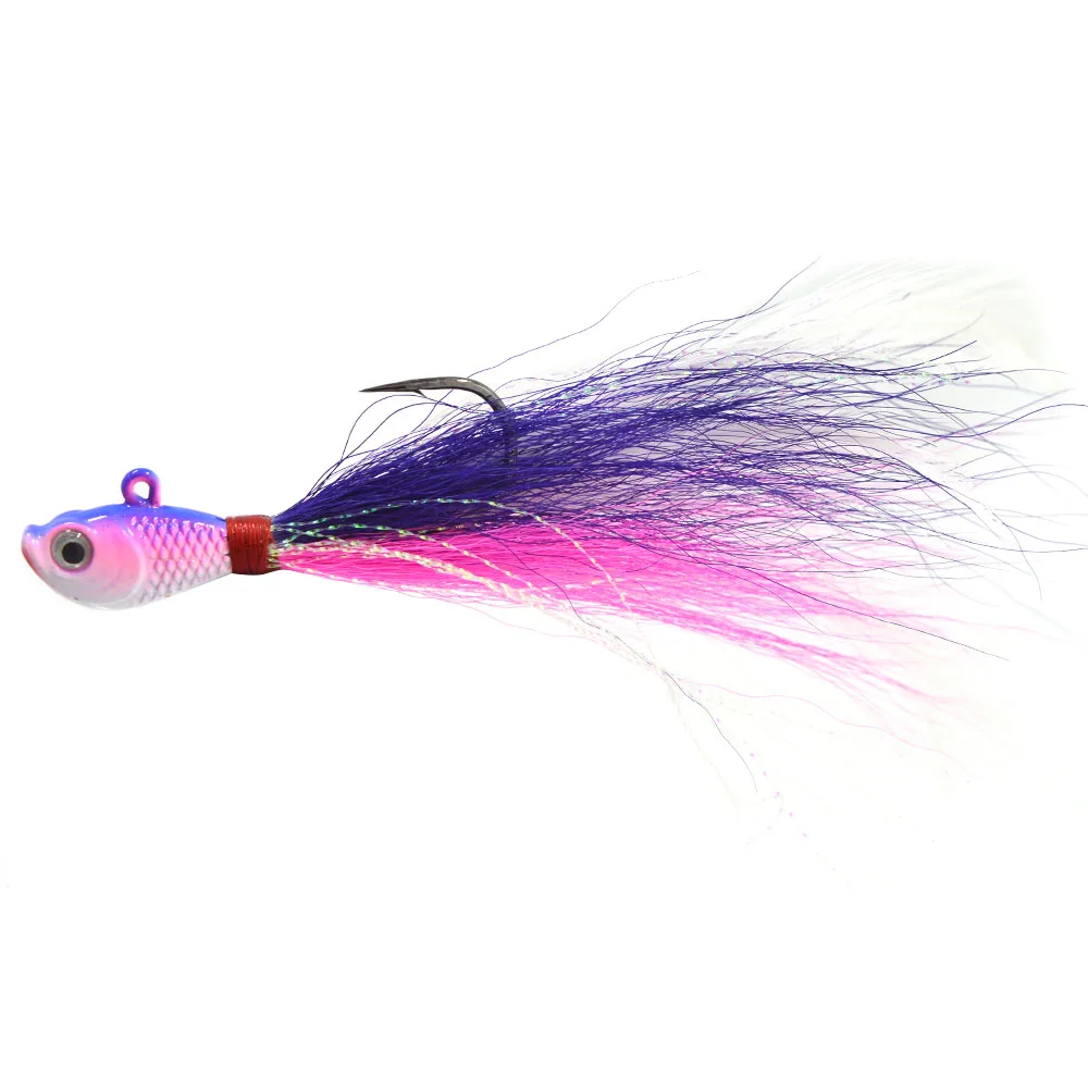 
1/8oz to 6oz Bucktail Jig China Manufacturer Fishing Lure Lead Head Metal Jig Bucktail Jig 