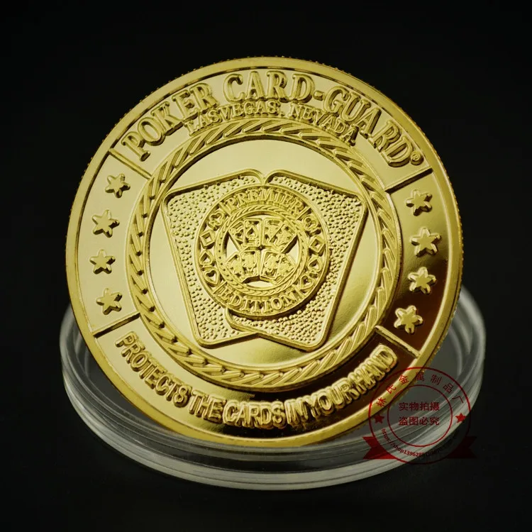 Custom lasvegas nevada poker card protector guard coin