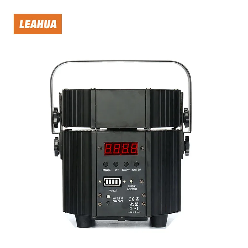 With charging flycase HEX par 9 Rechargeable Uplights Battery Wireless DMX Battery Powered RGBWA+UV 6in1 9x10w Par LED Battery