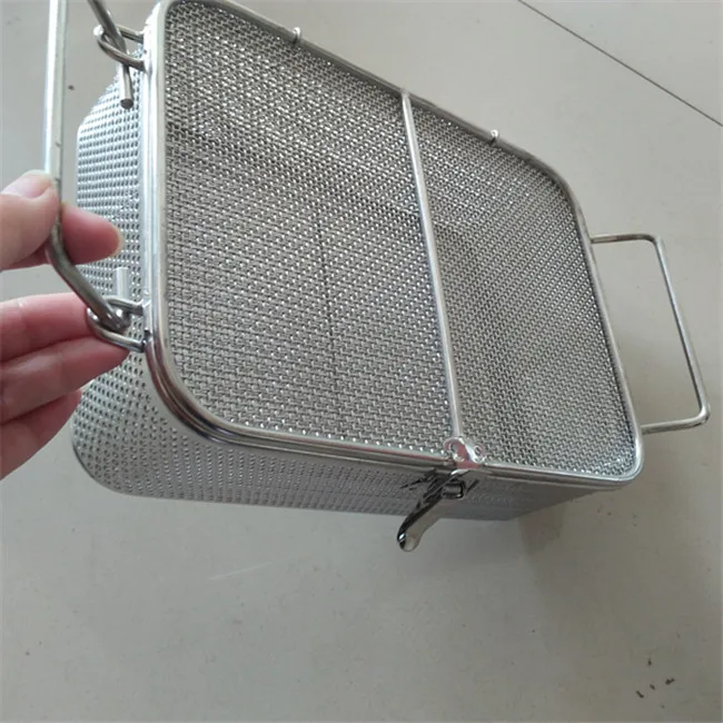 Customized 304 stainless steel wire mesh filter basket drying tray with cover