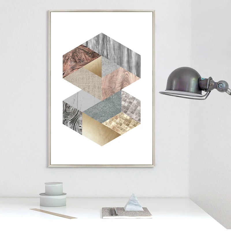 
Low Moq HD Geometric Nordic Abstract Canvas Print Painting Wall Art Picture Decoration For Bedroom 