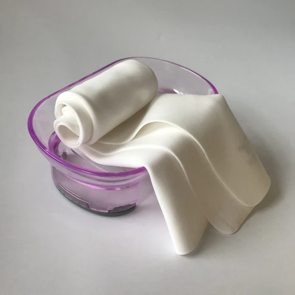 
Super softextile face towel white beautiful cleaning absorbent PVA chamois sponge towel 