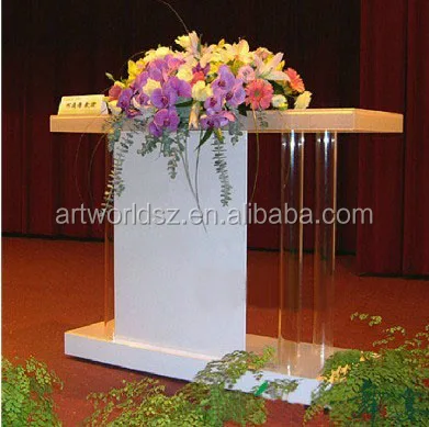 Eco-friendly plastic Lectern Lucite Church Pulpit Plastic Podium