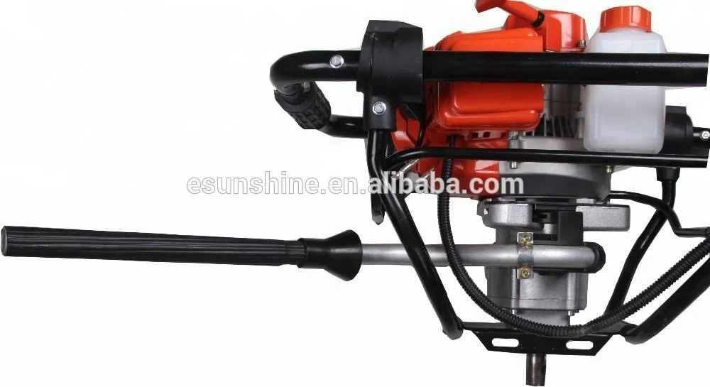 71cc earth auger with brake or gasoline post hole digger or hand hole digging tool or hand manual tree planting machine